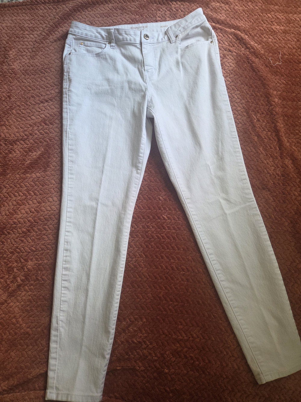 Size 10 L Jennifer Lopez White Skinny Jeans